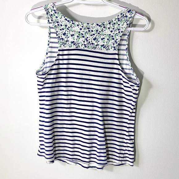 Old Navy Tank Top Floral and Stripped Pattern Size Medium - Picture 2 of 8